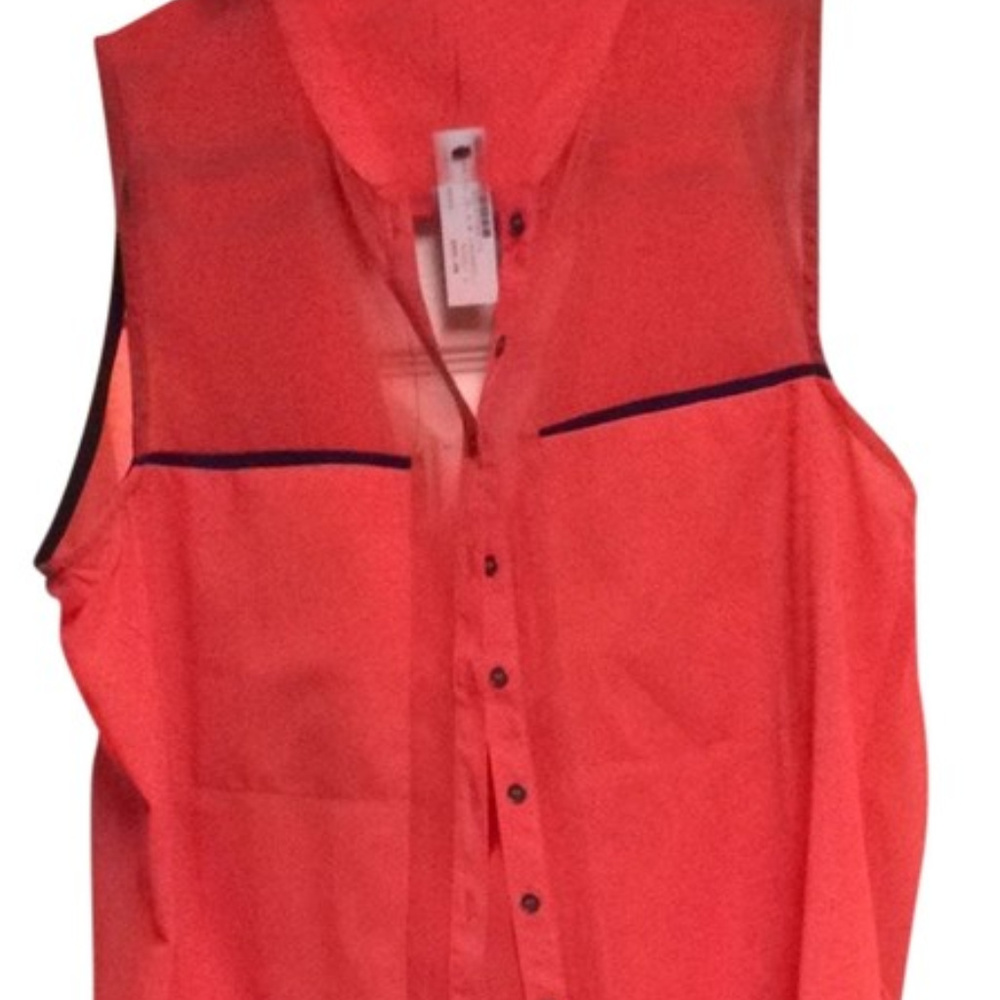 Orange Blouse with Open Back